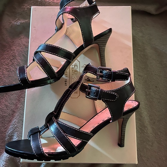 Coach Shoes - Coach NWT Black Heel Sandals Size 8.5